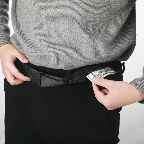 Anti Theft Tactical Belt with Hidden Money Pouch