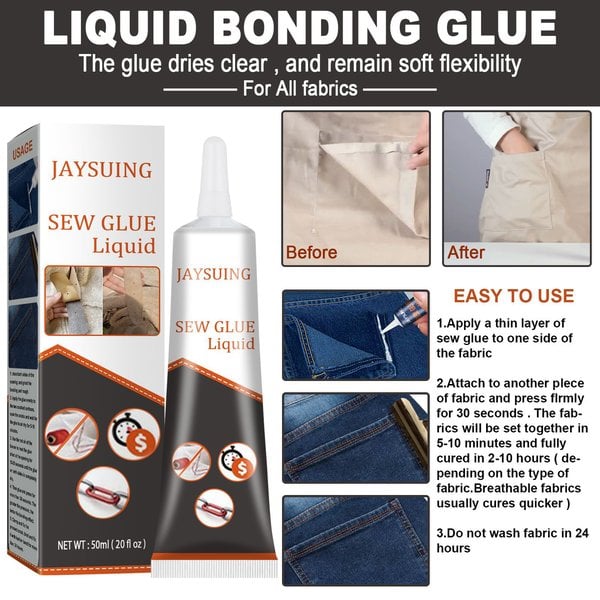 CLOTH REPAIR SEW GLUE