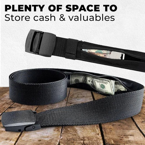 Anti Theft Tactical Belt with Hidden Money Pouch