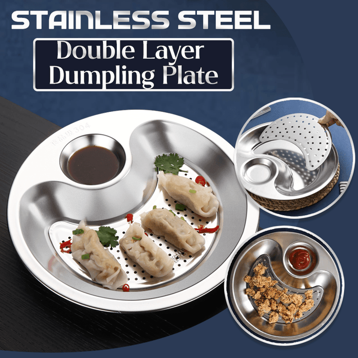 Stainless Steel Double Layer Dumpling Plate
