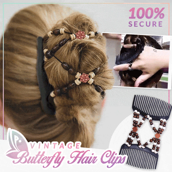 Vintage Butterfly Hair Clips
